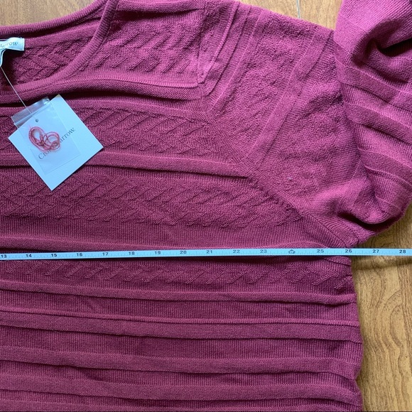 NWT Croft&Barrow Knit Purple Top plus size 2X - Picture 6 of 9